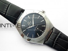 Constellation 39mm SS VSF 1:1 Best Edition Black Textured Dial on Black Leather Strap A8800