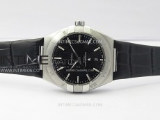 Constellation 39mm SS VSF 1:1 Best Edition Black Textured Dial on Black Leather Strap A8800
