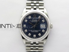 DateJust 36 SS 126234 VSF 1:1 Best Edition 904L Steel Blue Fluted Dial Diamonds Markers on Jubilee Bracelet VS3235