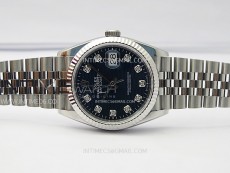 DateJust 36 SS 126234 VSF 1:1 Best Edition 904L Steel Blue Fluted Dial Diamonds Markers on Jubilee Bracelet VS3235