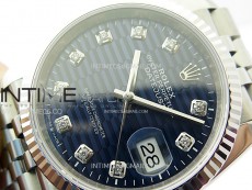 DateJust 36 SS 126234 VSF 1:1 Best Edition 904L Steel Blue Fluted Dial Diamonds Markers on Jubilee Bracelet VS3235