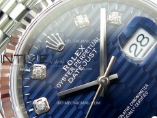 DateJust 36 SS 126234 VSF 1:1 Best Edition 904L Steel Blue Fluted Dial Diamonds Markers on Jubilee Bracelet VS3235