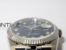 DateJust 36 SS 126234 VSF 1:1 Best Edition 904L Steel Blue Fluted Dial Diamonds Markers on Jubilee Bracelet VS3235