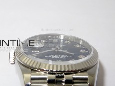 DateJust 36 SS 126234 VSF 1:1 Best Edition 904L Steel Blue Fluted Dial Diamonds Markers on Jubilee Bracelet VS3235