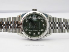 DateJust 36 SS 126234 VSF 1:1 Best Edition 904L Steel Green Leaf Dial Diamonds Markers on Jubilee Bracelet VS3235