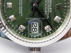 DateJust 36 SS 126234 VSF 1:1 Best Edition 904L Steel Green Leaf Dial Diamonds Markers on Jubilee Bracelet VS3235