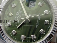 DateJust 36 SS 126234 VSF 1:1 Best Edition 904L Steel Green Leaf Dial Diamonds Markers on Jubilee Bracelet VS3235