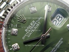 DateJust 36 SS 126234 VSF 1:1 Best Edition 904L Steel Green Leaf Dial Diamonds Markers on Jubilee Bracelet VS3235