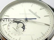 Master Ultra Thin Moon 1368420 SS ZF 1:1 Best Edition White Dial on Black Leather Strap V3 SA925 Super Clone