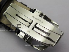 Master Ultra Thin Moon 1368420 SS ZF 1:1 Best Edition White Dial on Black Leather Strap V3 SA925 Super Clone