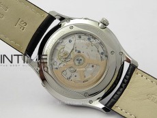 Master Ultra Thin Moon 1368420 SS ZF 1:1 Best Edition White Dial on Black Leather Strap V3 SA925 Super Clone