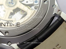 Master Ultra Thin Moon 1368420 SS ZF 1:1 Best Edition White Dial on Black Leather Strap V3 SA925 Super Clone