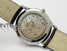 Master Ultra Thin Moon 1368420 SS ZF 1:1 Best Edition White Dial on Black Leather Strap V3 SA925 Super Clone