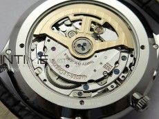 Master Ultra Thin Moon 1368420 SS ZF 1:1 Best Edition White Dial on Black Leather Strap V3 SA925 Super Clone