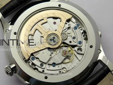 Master Ultra Thin Moon 1368420 SS ZF 1:1 Best Edition White Dial on Black Leather Strap V3 SA925 Super Clone
