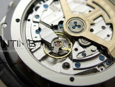 Master Ultra Thin Moon 1368420 SS ZF 1:1 Best Edition White Dial on Black Leather Strap V3 SA925 Super Clone