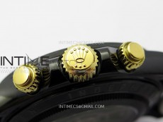 Daytona PVD Ceramic Bezel GETF Best Blacken Skeleton Blue Dial on Blue Rubber Strap SA4130