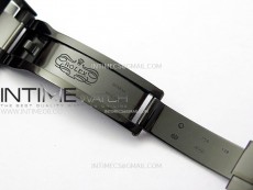 Daytona PVD Ceramic Bezel GETF Best Blacken Skeleton Blue Dial on Blue Rubber Strap SA4130