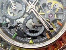Blacken Daytona RG Rainbow Bezel GETF Best Edition Skeleton Dial on Rubber Strap SA4130