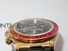 Blacken Daytona RG Rainbow Bezel GETF Best Edition Skeleton Dial on Rubber Strap SA4130