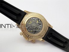 Blacken Daytona RG Rainbow Bezel GETF Best Edition Skeleton Dial on Rubber Strap SA4130