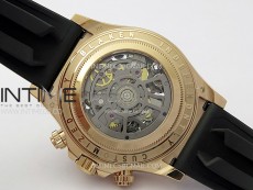 Blacken Daytona RG Rainbow Bezel GETF Best Edition Skeleton Dial on Rubber Strap SA4130