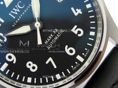 Pilot Mark XX IW328201 ZF 1:1 Best Edition Black Dial on Black Leather Strap A32111