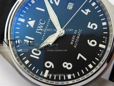 Pilot Mark XX IW328201 ZF 1:1 Best Edition Black Dial on Black Leather Strap A32111