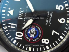 Mark XVIII Top Gun "SFTI" Black Ceramic IW324712 ZF 1:1 Best Edition on Green Nylon Strap A32111