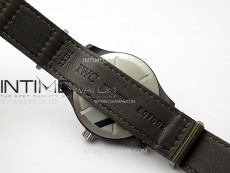 Mark XVIII Top Gun "SFTI" Black Ceramic IW324712 ZF 1:1 Best Edition on Green Nylon Strap A32111