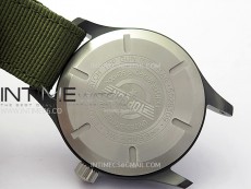Mark XVIII Top Gun "SFTI" Black Ceramic IW324712 ZF 1:1 Best Edition on Green Nylon Strap A32111