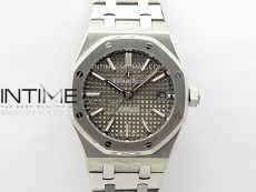 Royal Oak 37mm 15450 SS IPF 1:1 Best Edition Gray Dial on SS Bracelet SA3120 Super Clone
