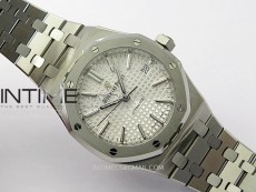 Royal Oak 37mm 15450 SS IPF 1:1 Best Edition Silver Dial on SS Bracelet SA3120 Super Clone
