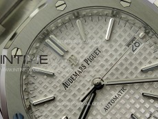 Royal Oak 37mm 15450 SS IPF 1:1 Best Edition Silver Dial on SS Bracelet SA3120 Super Clone