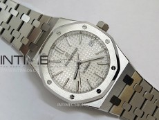 Royal Oak 37mm 15450 SS IPF 1:1 Best Edition Silver Dial on SS Bracelet SA3120 Super Clone