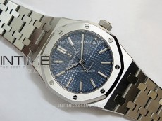 Royal Oak 37mm 15450 SS IPF 1:1 Best Edition Blue Dial on SS Bracelet SA3120 Super Clone