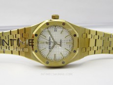 Royal Oak 37mm 15450 YG IPF 1:1 Best Edition Silver Dial on YG Bracelet SA3120 Super Clone
