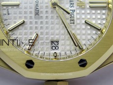 Royal Oak 37mm 15450 YG IPF 1:1 Best Edition Silver Dial on YG Bracelet SA3120 Super Clone