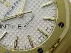 Royal Oak 37mm 15450 YG IPF 1:1 Best Edition Silver Dial on YG Bracelet SA3120 Super Clone