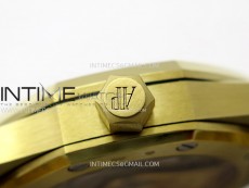 Royal Oak 37mm 15450 YG IPF 1:1 Best Edition Silver Dial on YG Bracelet SA3120 Super Clone