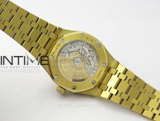 Royal Oak 37mm 15450 YG IPF 1:1 Best Edition Silver Dial on YG Bracelet SA3120 Super Clone