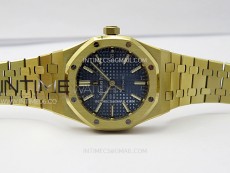 Royal Oak 37mm 15450 YG IPF 1:1 Best Edition Blue Dial on YG Bracelet SA3120 Super Clone