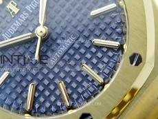 Royal Oak 37mm 15450 YG IPF 1:1 Best Edition Blue Dial on YG Bracelet SA3120 Super Clone