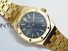 Royal Oak 37mm 15450 YG IPF 1:1 Best Edition Blue Dial on YG Bracelet SA3120 Super Clone