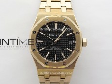Royal Oak 37mm 15450 RG IPF 1:1 Best Edition Black Dial on RG Bracelet SA3120 Super Clone