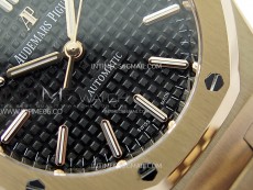 Royal Oak 37mm 15450 RG IPF 1:1 Best Edition Black Dial on RG Bracelet SA3120 Super Clone