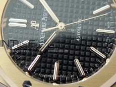Royal Oak 37mm 15450 RG IPF 1:1 Best Edition Black Dial on RG Bracelet SA3120 Super Clone