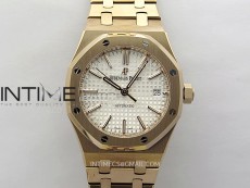 Royal Oak 37mm 15450 RG IPF 1:1 Best Edition Silver Dial on RG Bracelet SA3120 Super Clone