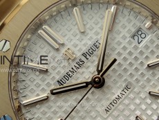 Royal Oak 37mm 15450 RG IPF 1:1 Best Edition Silver Dial on RG Bracelet SA3120 Super Clone
