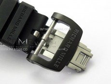 RM035-03 White Carbon/Blue Crown Z Factory Skeleton Dial on Black Rubber Strap Asian Skeleton movement